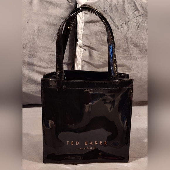 Ted Baker Patent Leather Mini Tote Bow Bag Black - Picture 3 of 16